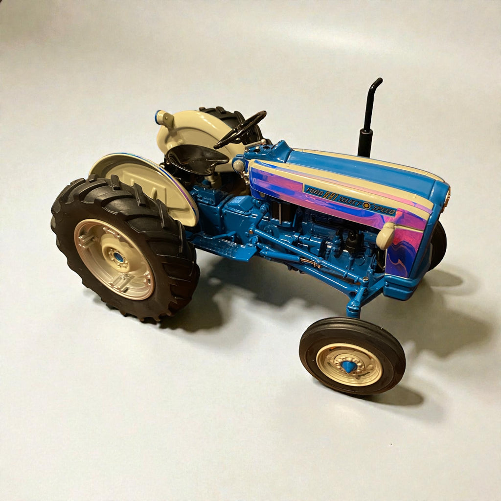 ERTL 1/16 Ford 881 Prestige Blue Chase with Custom Ford Blue Color Change Wrap - Tractor Wrap Factory