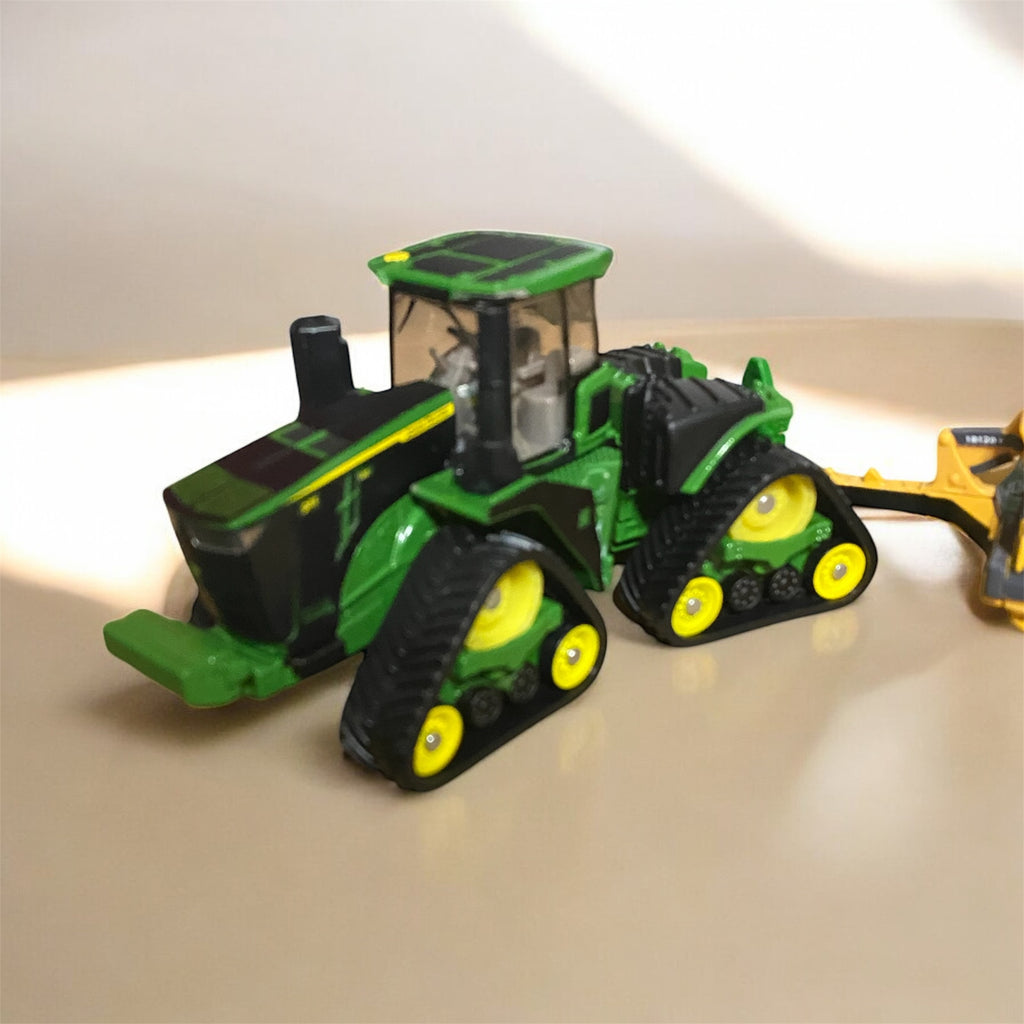 1/64 John Deere 9RX 590 with 1812DC Scraper Toy - Custom “Black-Out” Vinyl Wrap - Tractor Wrap Factory