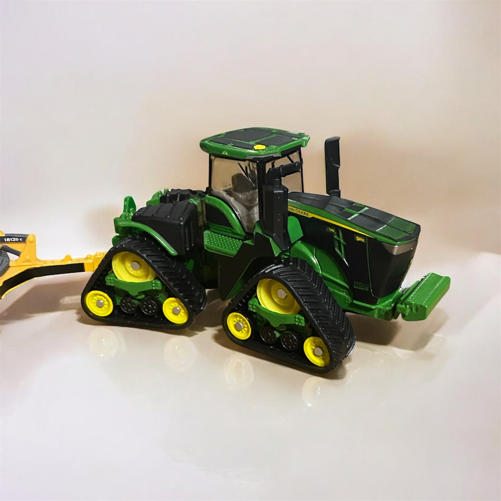 1/64 John Deere 9RX 590 with 1812DC Scraper Toy - Custom “Black-Out” Vinyl Wrap - Tractor Wrap Factory