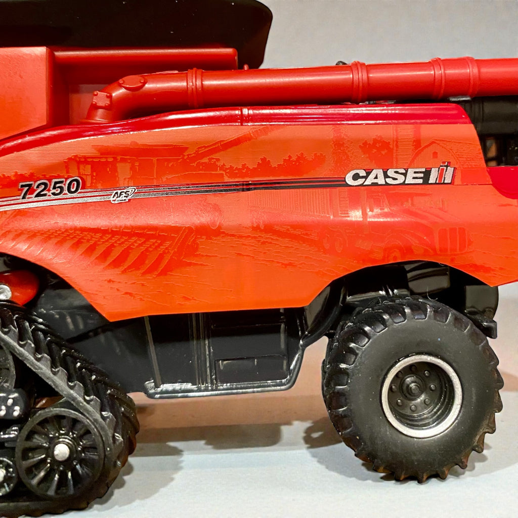 1/64 Case IH 7250 Prestige Combine w/ Headers – Hidden Harvest Custom Wrap - Tractor Wrap Factory