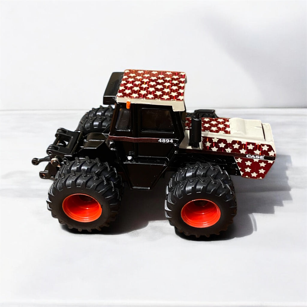 1/64 Prestige Case 4894 Tractor CustomRed Chrome Star Spangled Vinyl Wrap - Tractor Wrap Factory