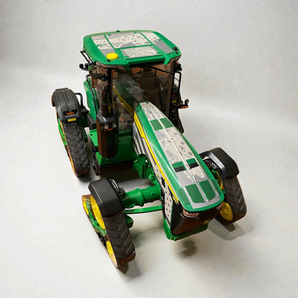1/16 John Deere 8RX 370 Prestige Tractor – Custom Silver Engraved “Planting Season” Wrap - Tractor Wrap Factory