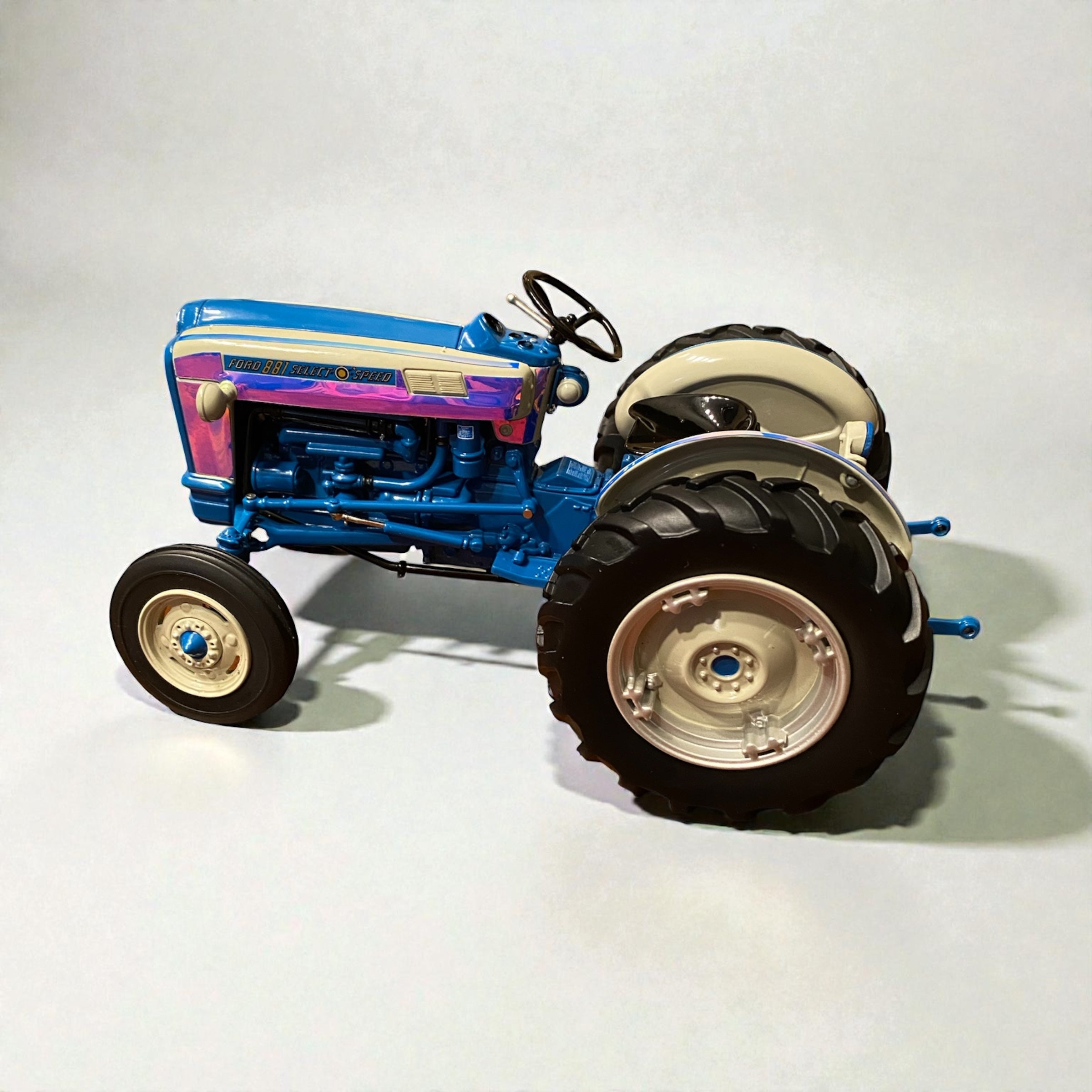 ERTL 1/16 Ford 881 Prestige Blue Chase with Custom Ford Blue Color Change Wrap - Tractor Wrap Factory