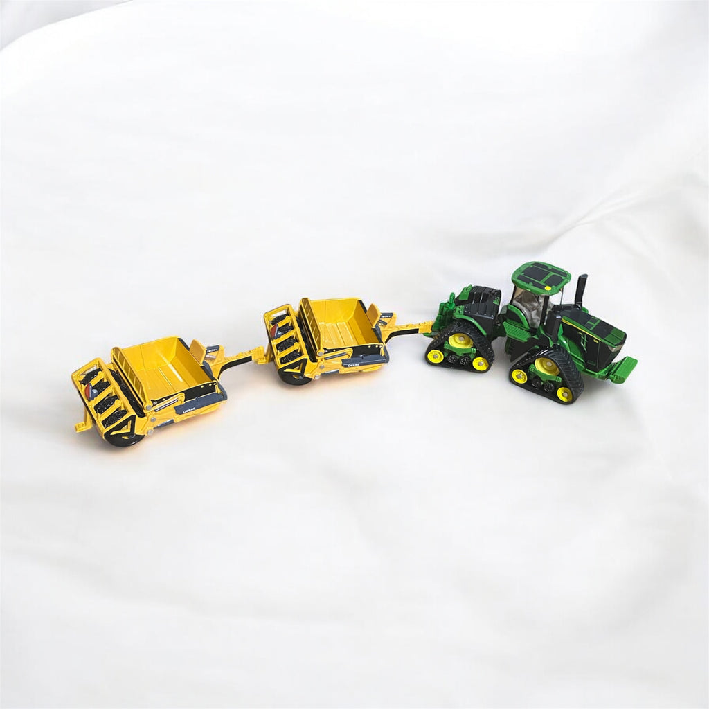 1/64 John Deere 9RX 590 with 1812DC Scraper Toy - Custom “Black-Out” Vinyl Wrap - Tractor Wrap Factory