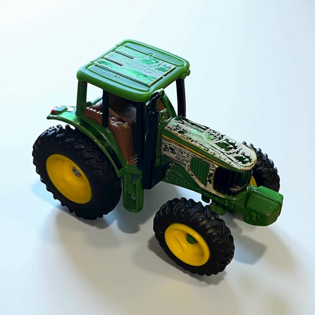 1/64 John Deere 6420 Tractor Custom Green Chrome Vinyl Wrap w/ Hay Bale Scenery - Tractor Wrap Factory