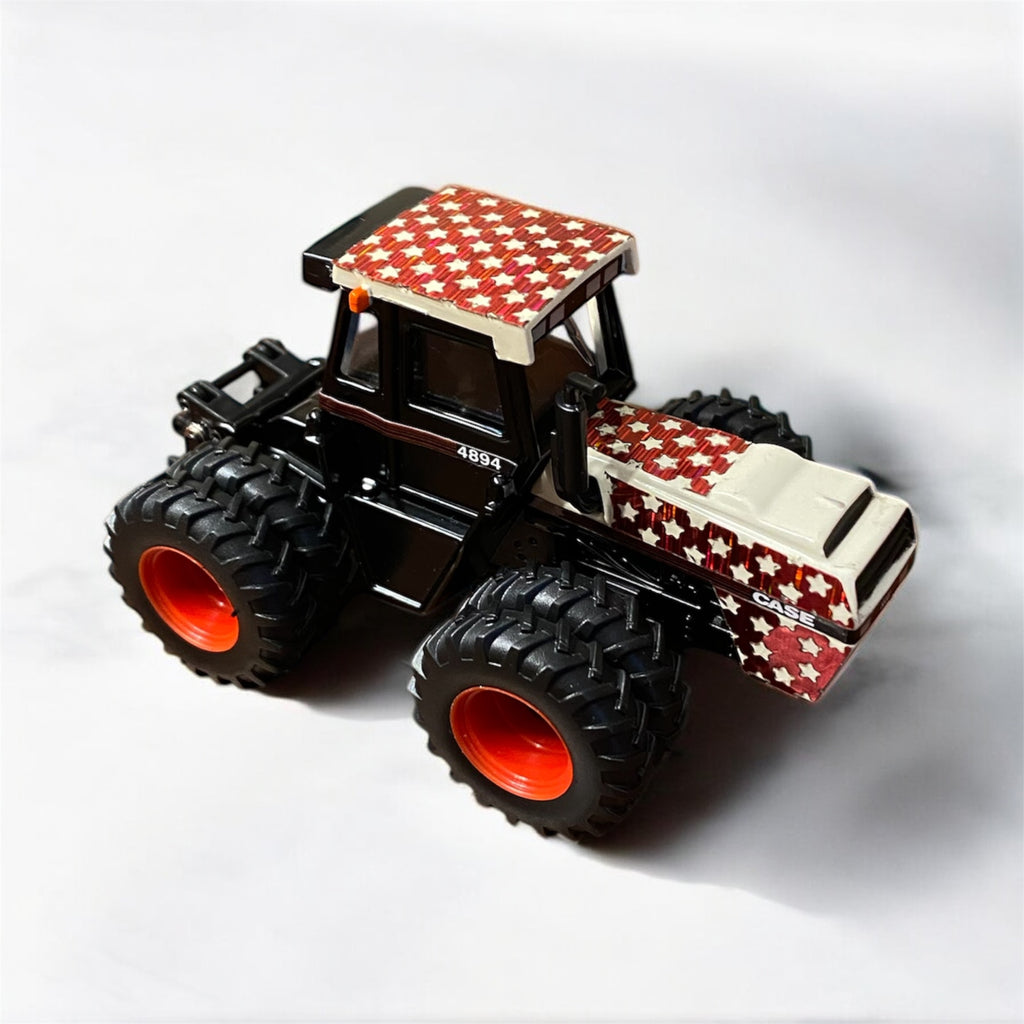 1/64 Prestige Case 4894 Tractor CustomRed Chrome Star Spangled Vinyl Wrap - Tractor Wrap Factory