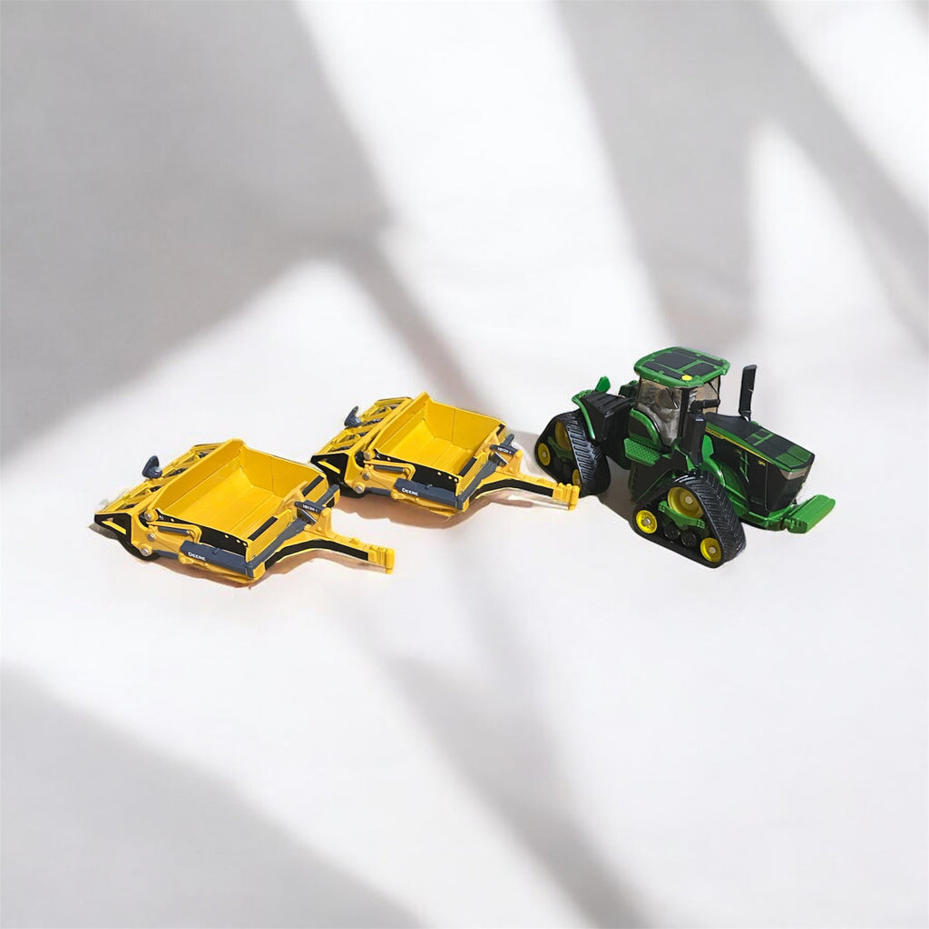 1/64 John Deere 9RX 590 with 1812DC Scraper Toy - Custom “Black-Out” Vinyl Wrap - Tractor Wrap Factory