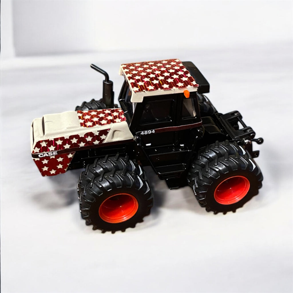 1/64 Prestige Case 4894 Tractor CustomRed Chrome Star Spangled Vinyl Wrap - Tractor Wrap Factory