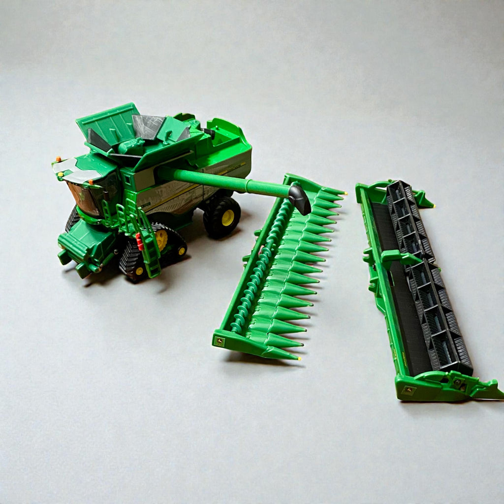 1/64 John Deere S780 Combine Custom Harvest Scene Wrap w/ Corn Soybean Headers - Tractor Wrap Factory