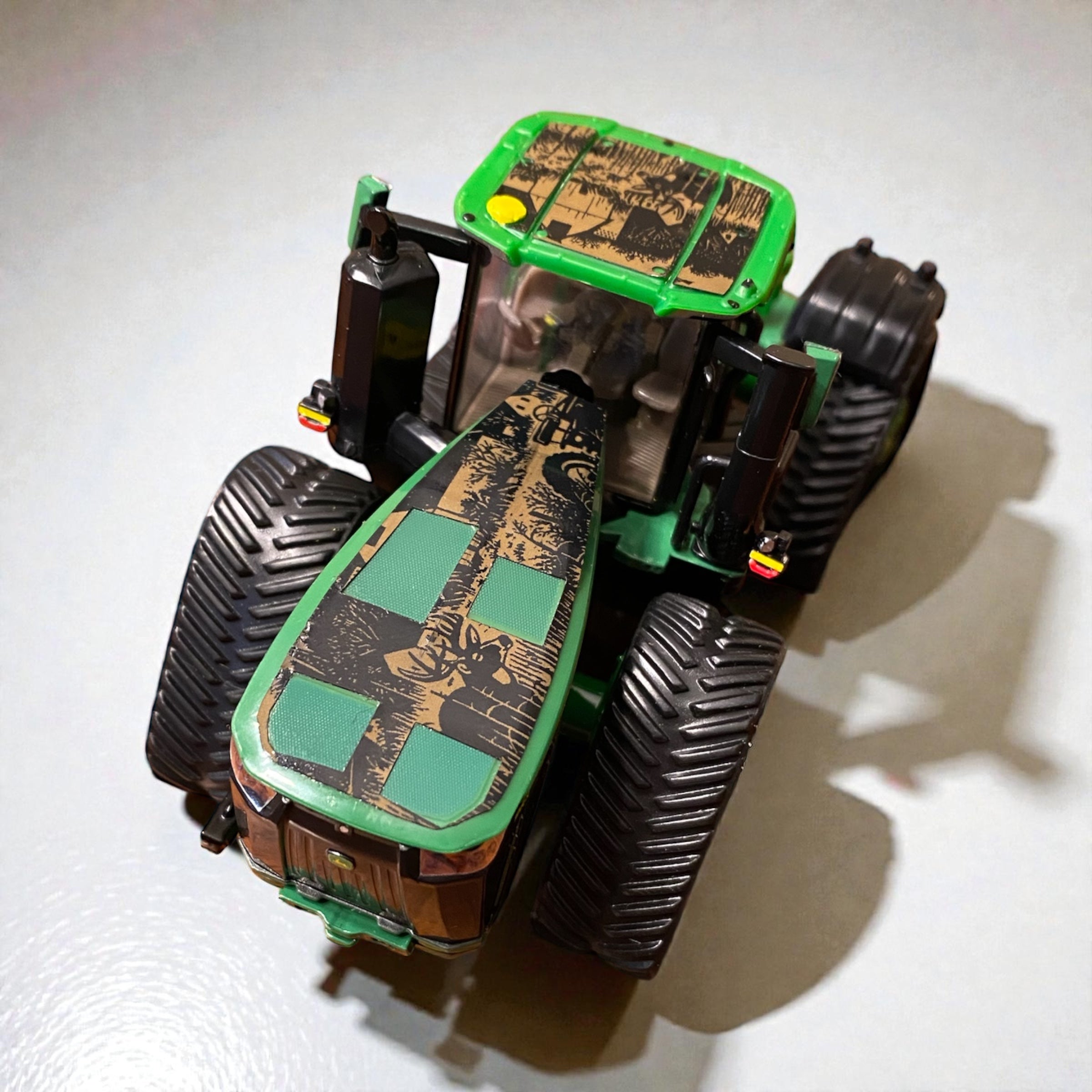 Prestige 1/64 John Deere 9RX 830 w/ Blackout Custom Engraved Buck Scenery Wrap - Tractor Wrap Factory