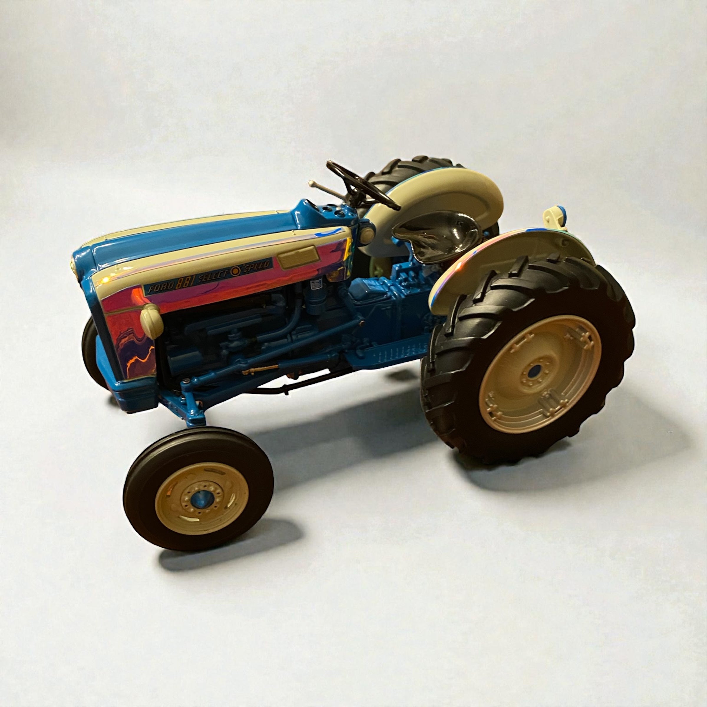 ERTL 1/16 Ford 881 Prestige Blue Chase with Custom Ford Blue Color Change Wrap - Tractor Wrap Factory