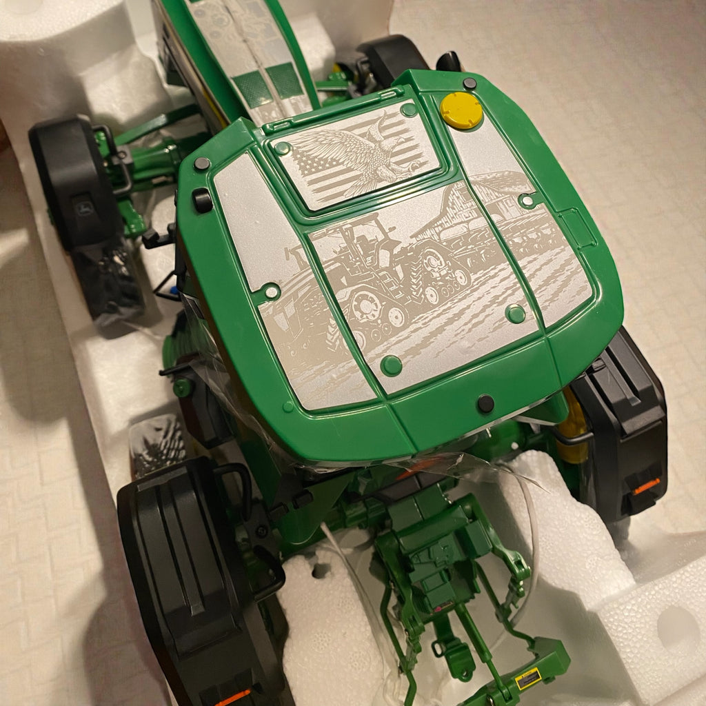 1/16 John Deere 8RX 370 Prestige Tractor – Custom Silver Engraved “Planting Season” Wrap - Tractor Wrap Factory