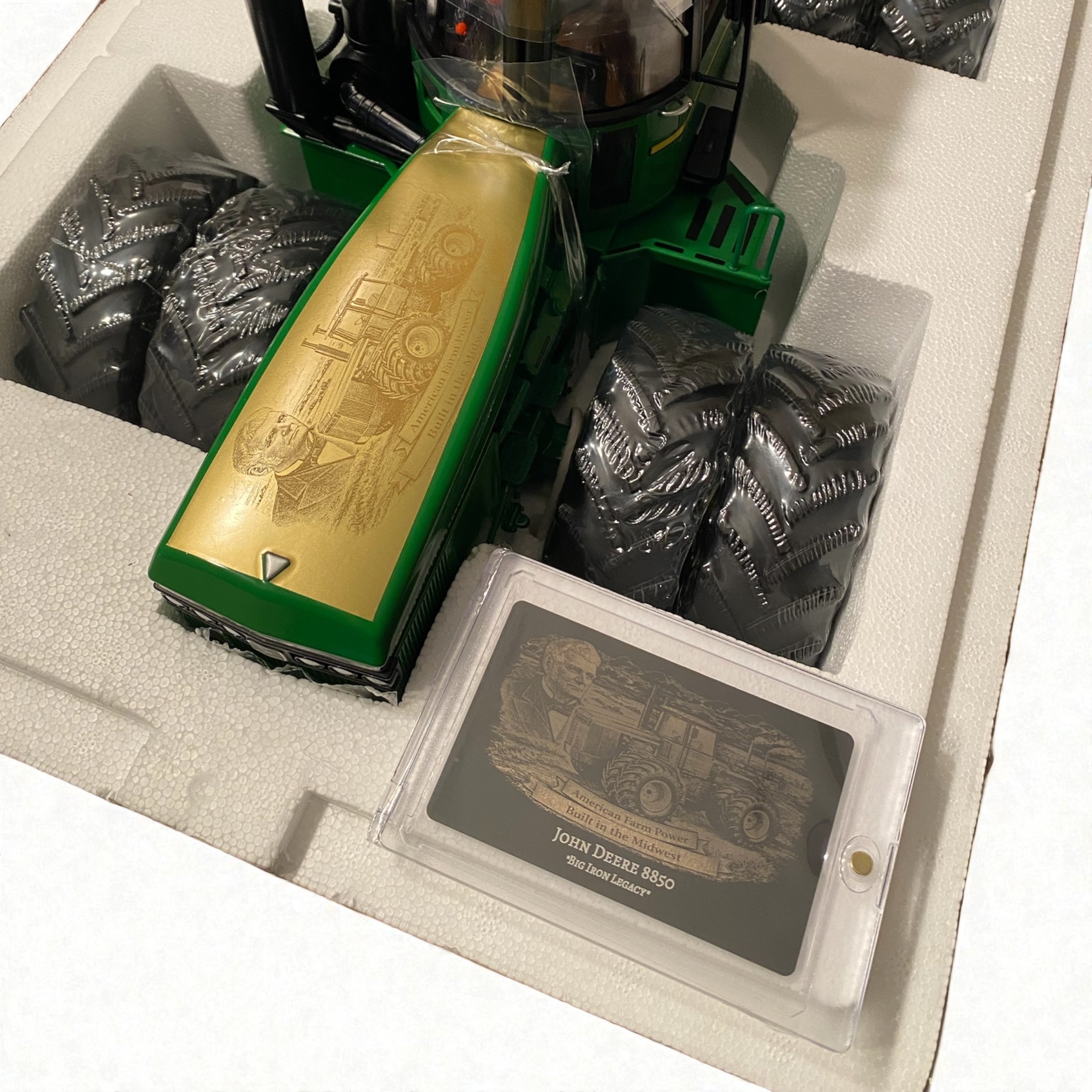 1/16 John Deere 8850 Prestige – “Big Iron Legacy” Custom Engraved Wrap w/Collector Card - Tractor Wrap Factory