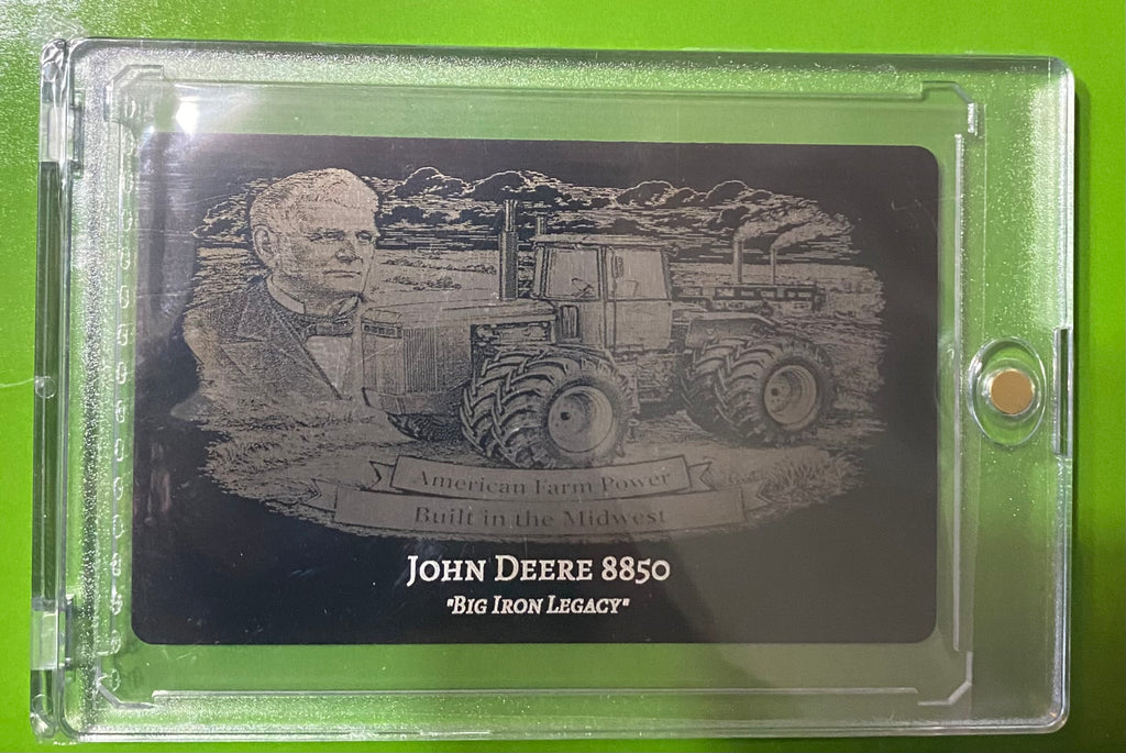 1/16 John Deere 8850 Prestige – “Big Iron Legacy” Custom Engraved Wrap w/Collector Card - Tractor Wrap Factory